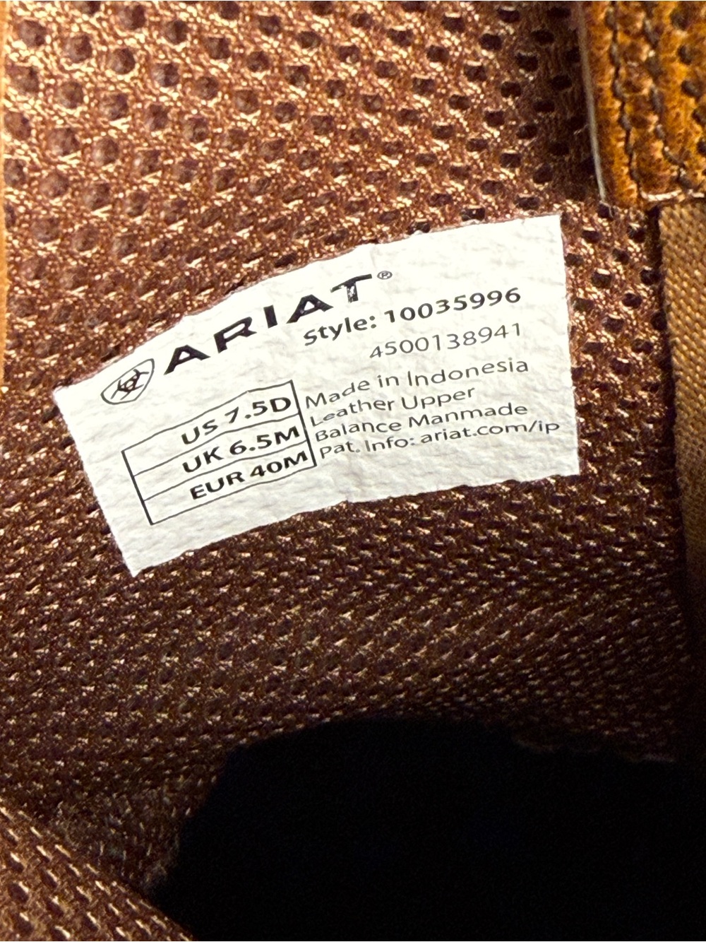 Ariat Sport Western Men’s Size 7.5 Boots Tan & Dark Brown Leather Square Toe - Picture 9 of 12